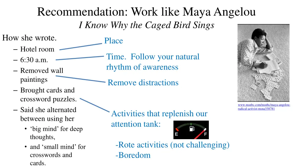 recommendation work like maya angelou i know 1