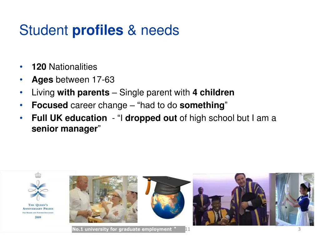student profiles needs
