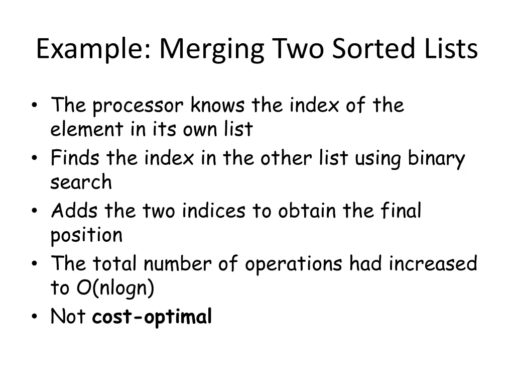 example merging two sorted lists 1