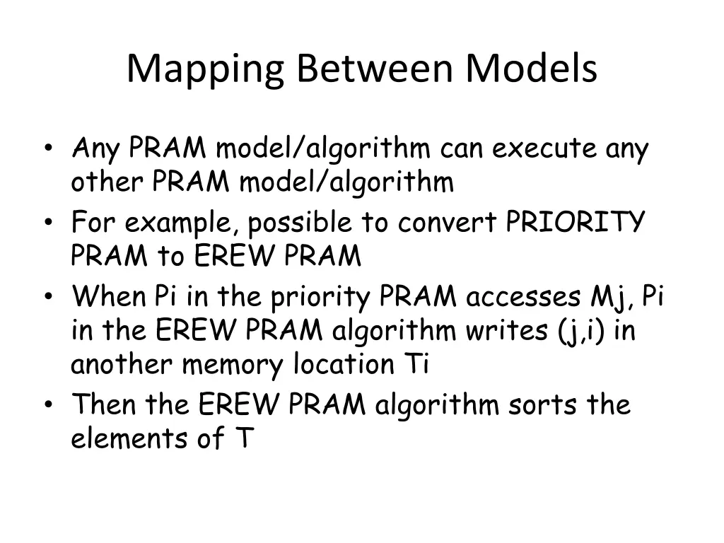mapping between models