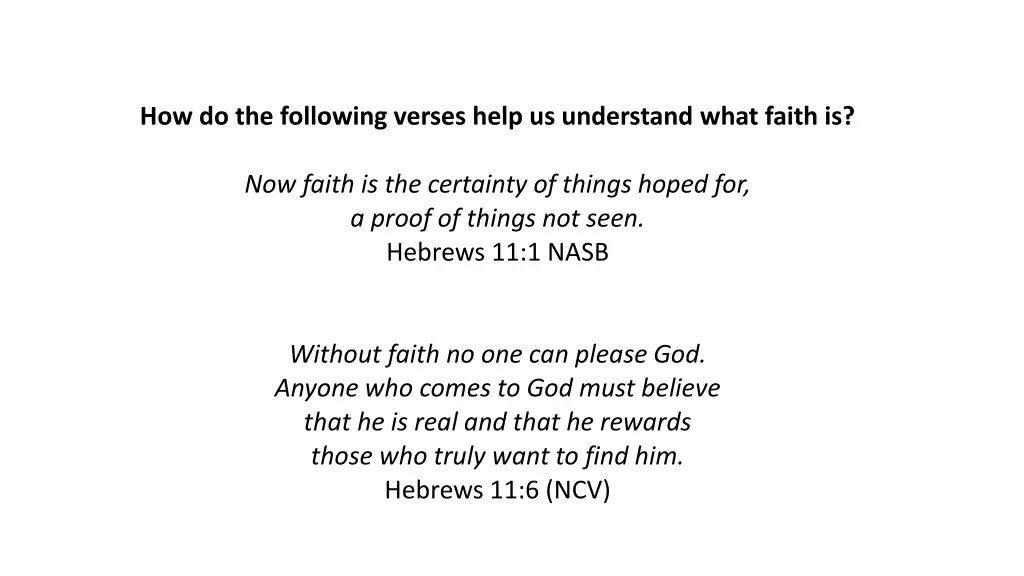 how do the following verses help us understand