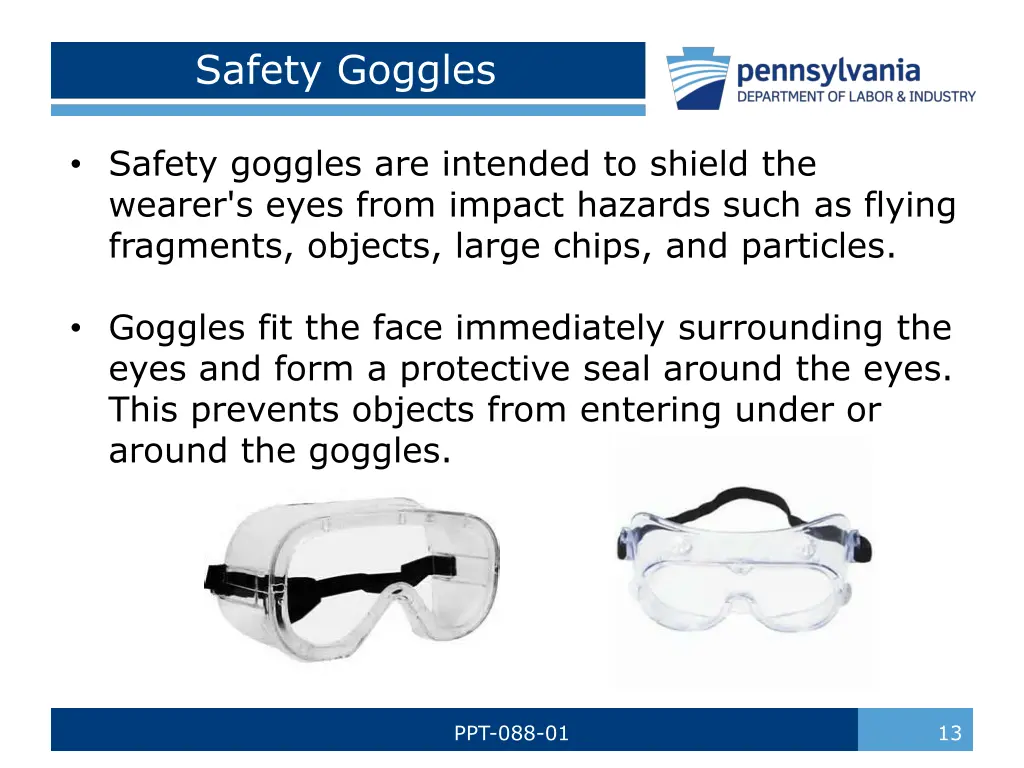 safety goggles