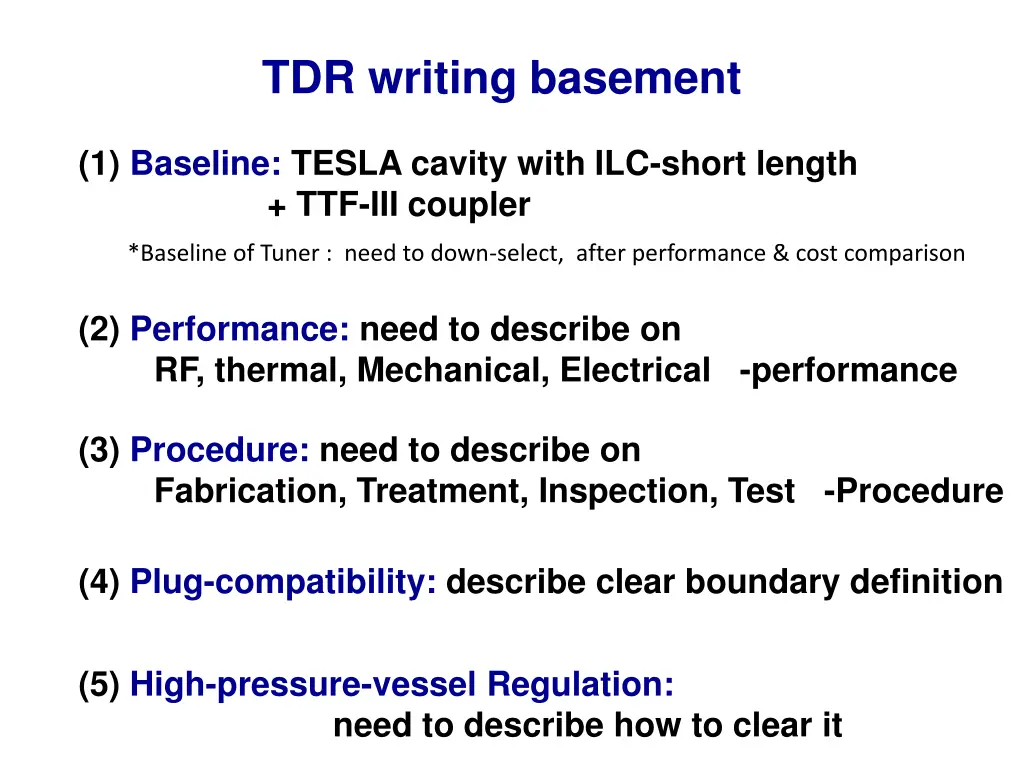 tdr writing basement