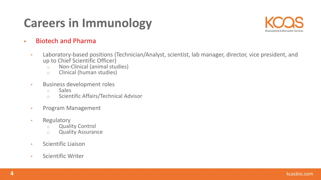 careers in immunology 1