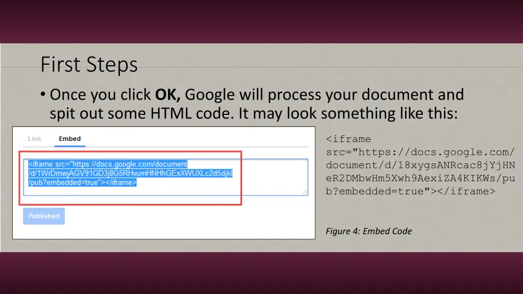 first steps once you click ok google will process