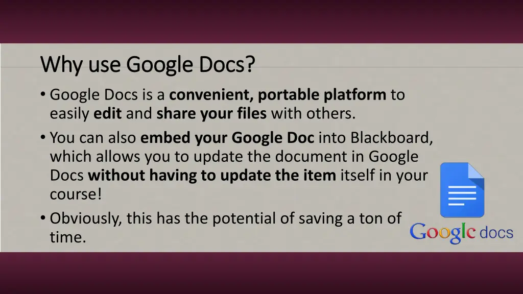why use google docs why use google docs google