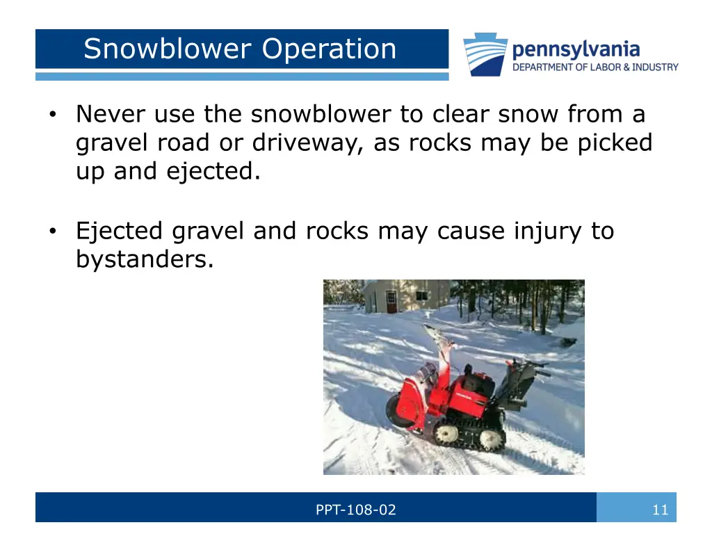 snowblower operation 2