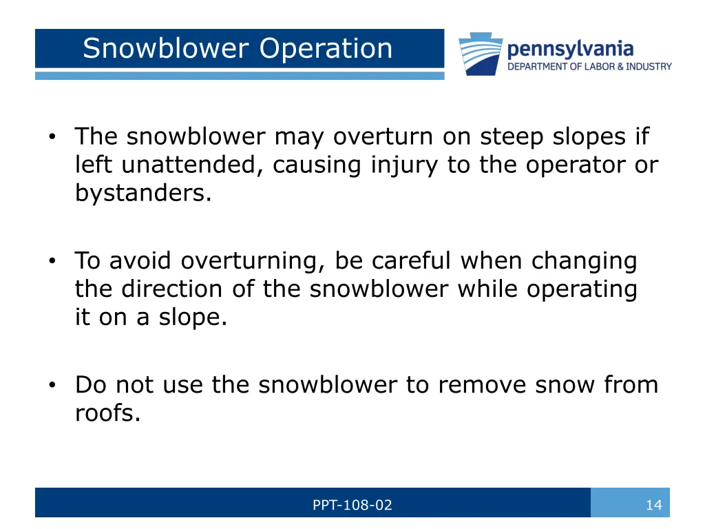 snowblower operation 5