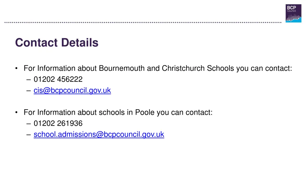 contact details