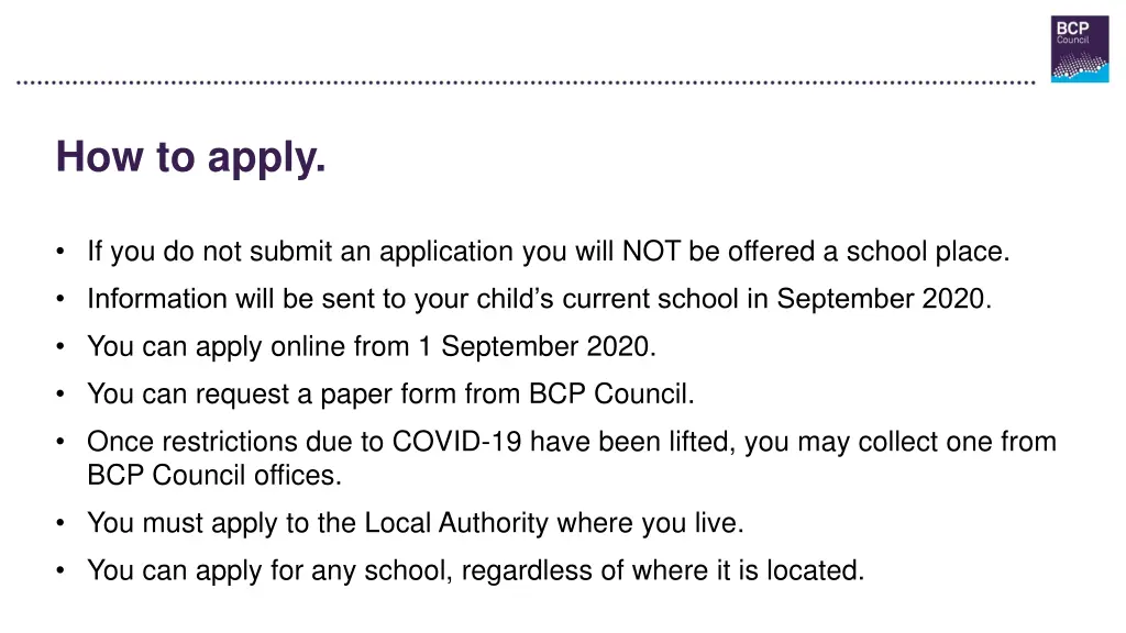 how to apply