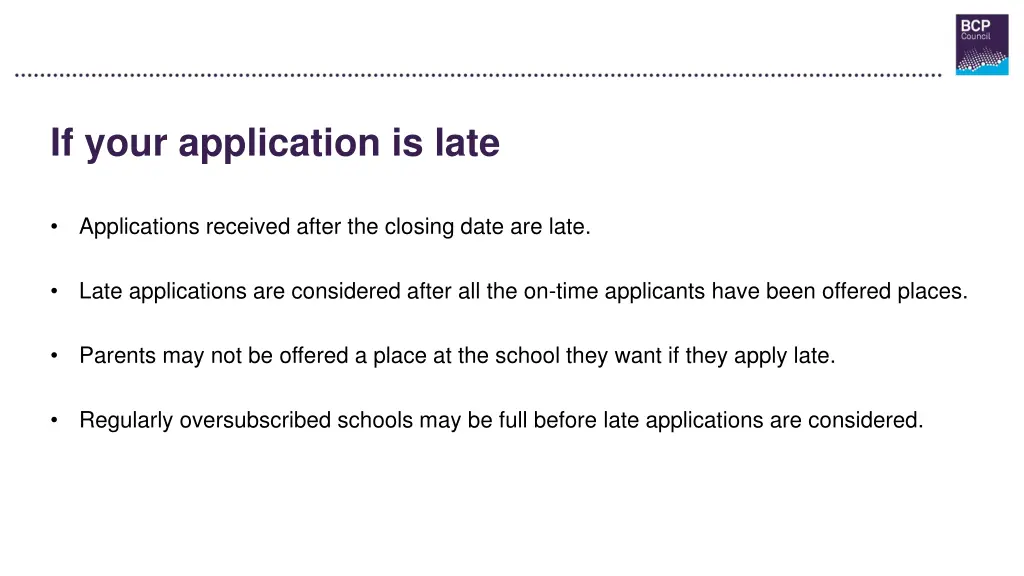 if your application is late