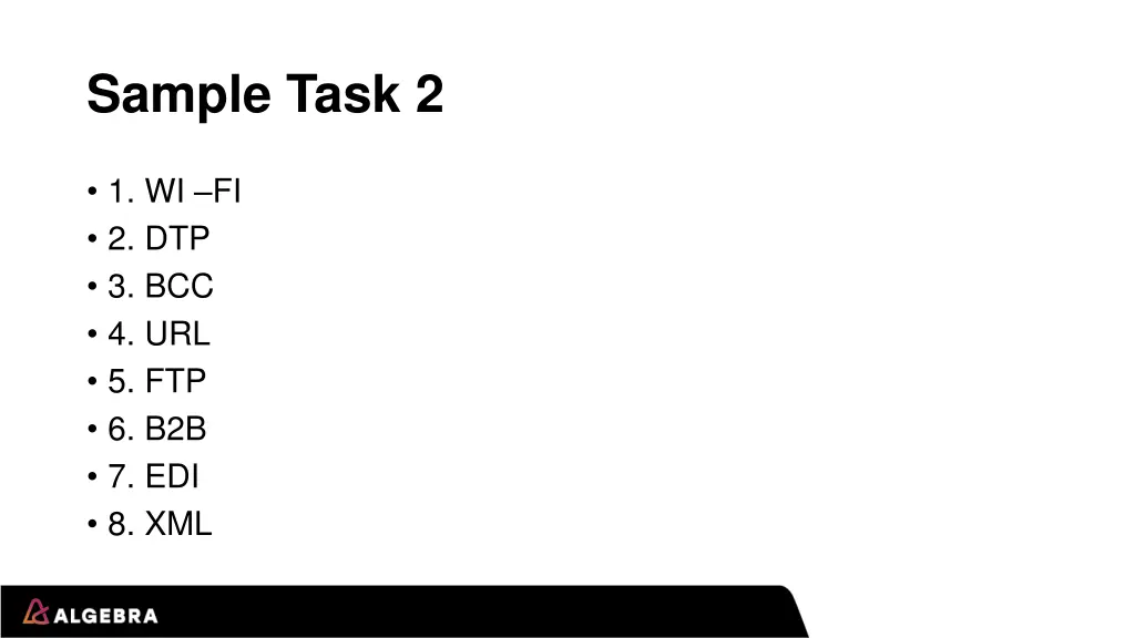 sample task 2