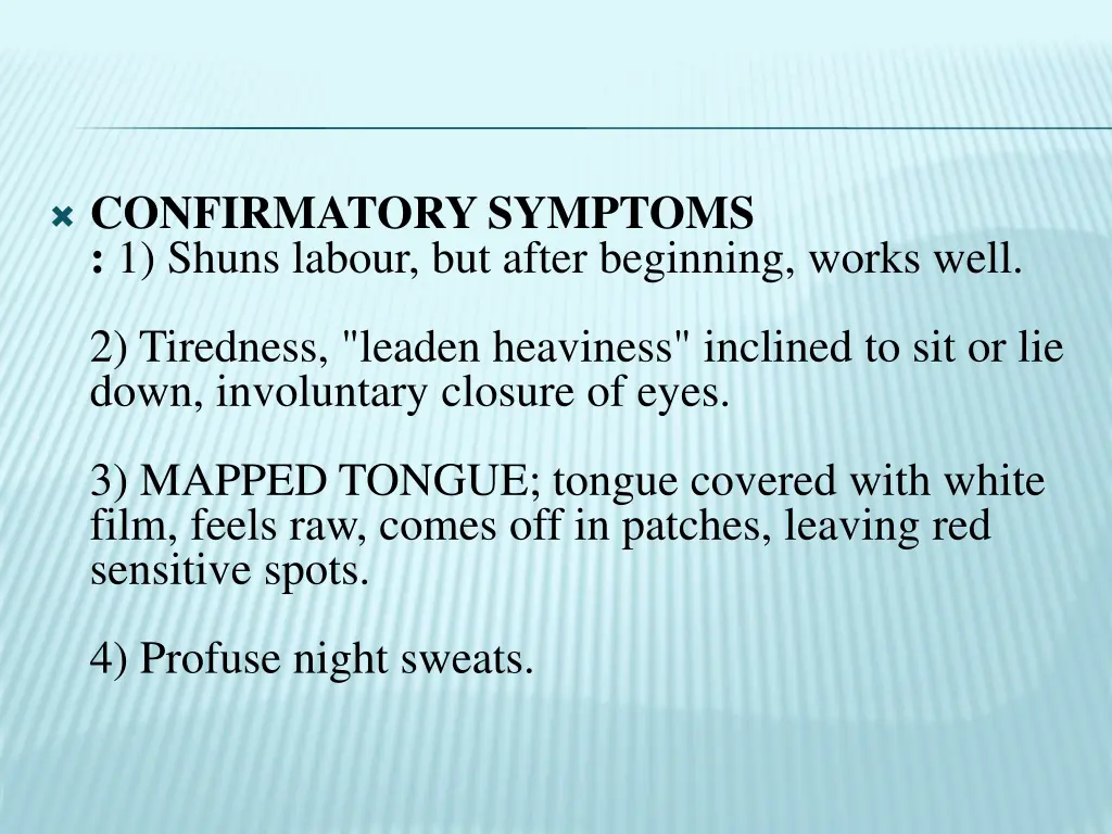 confirmatory symptoms 1 shuns labour but after