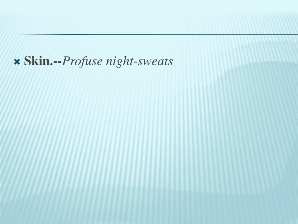 skin profuse night sweats