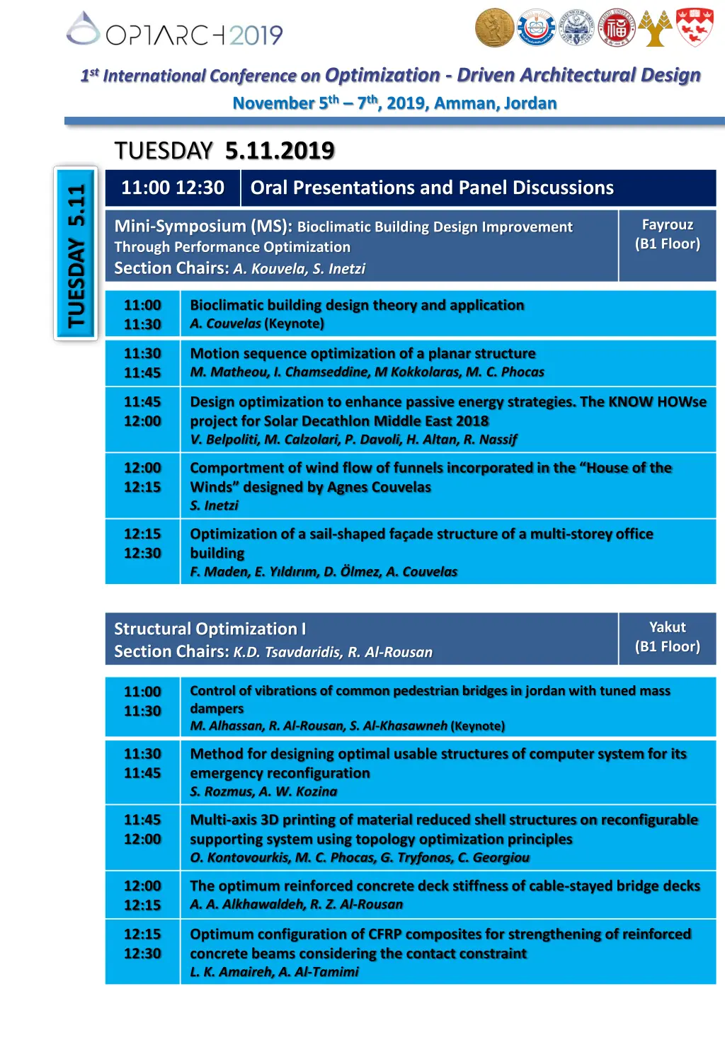 1 st international conference on optimization 1