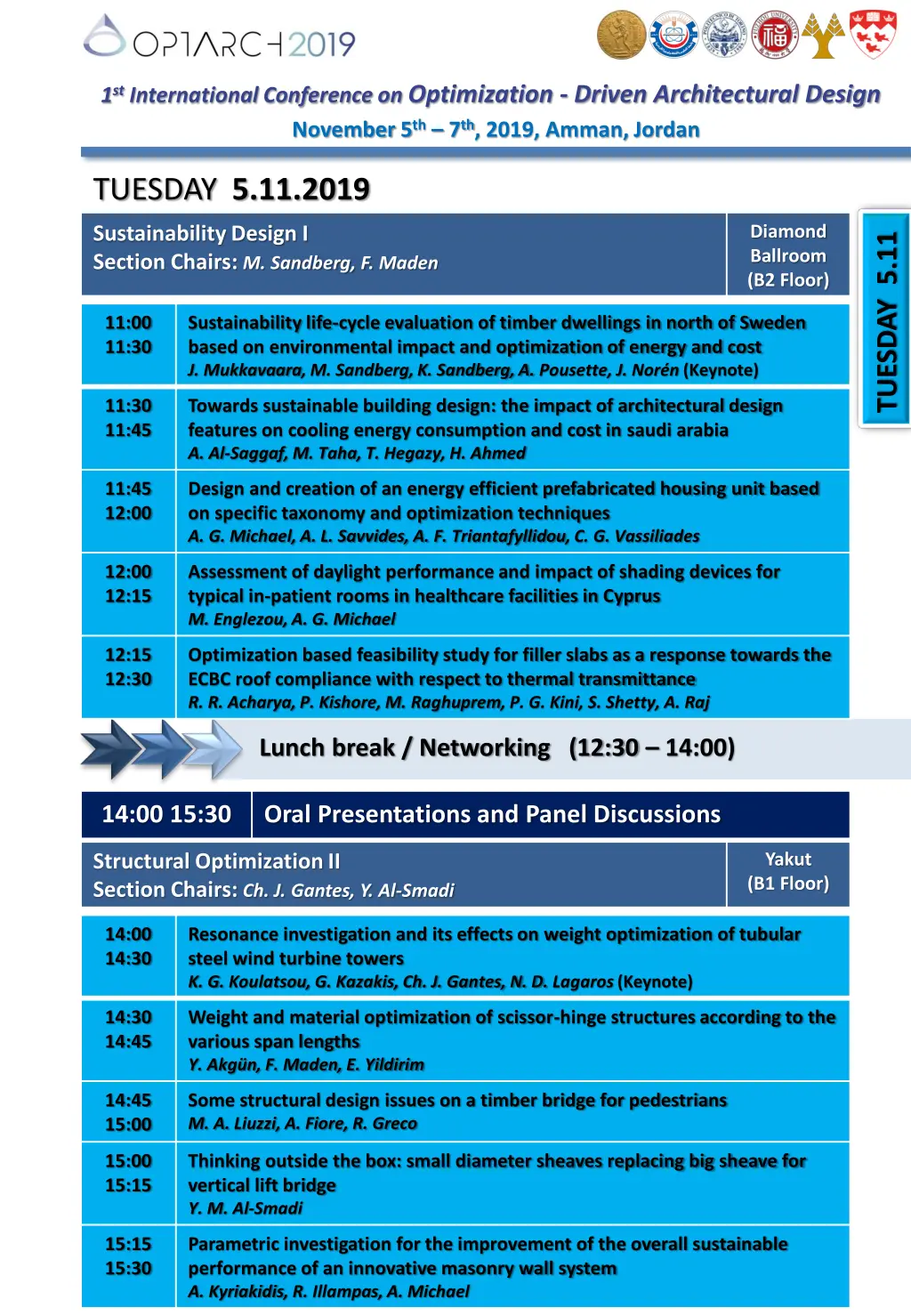 1 st international conference on optimization 2
