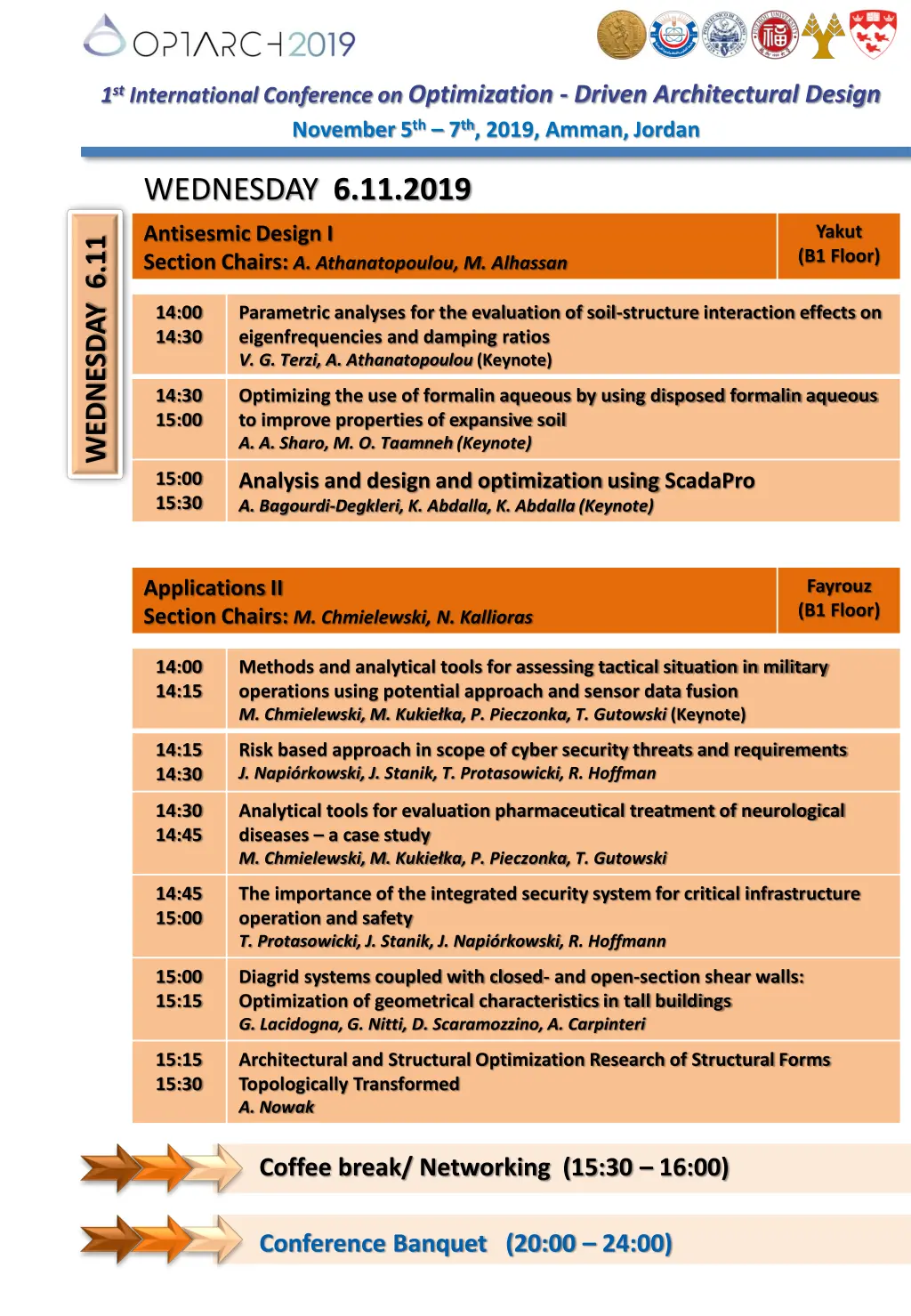 1 st international conference on optimization 7
