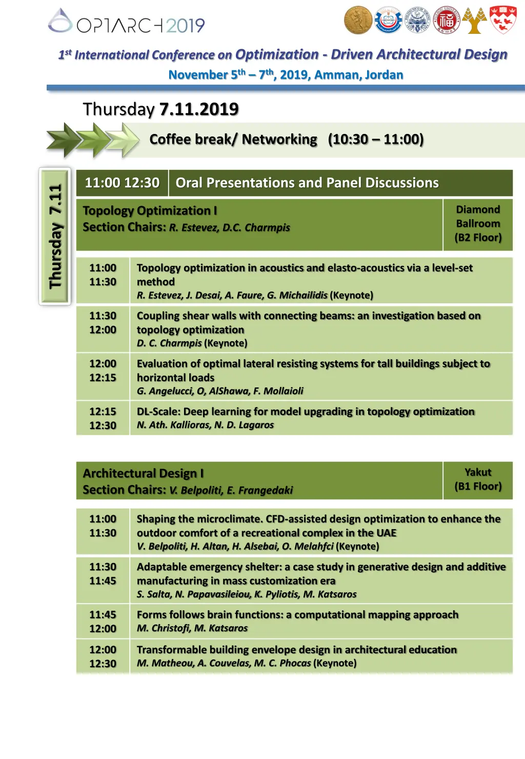 1 st international conference on optimization 8