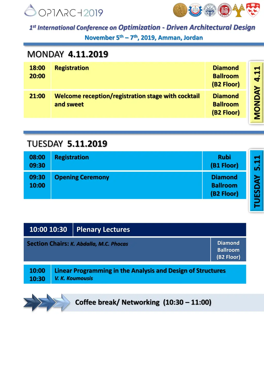 1 st international conference on optimization