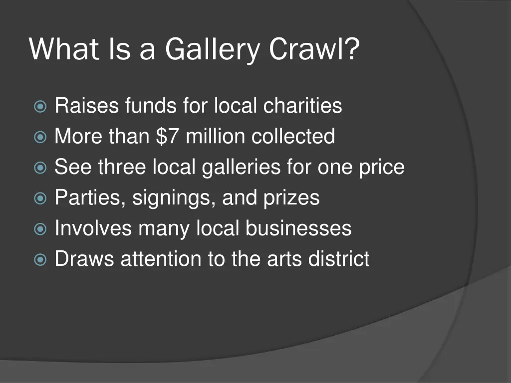 what is a gallery crawl