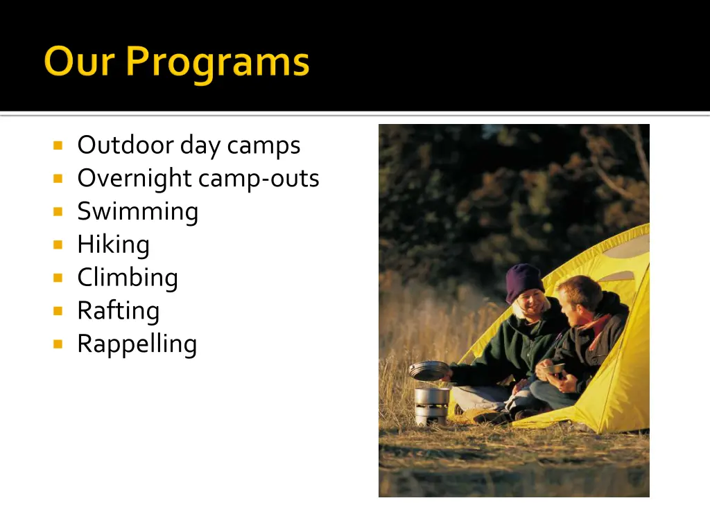 outdoor day camps overnight camp outs swimming