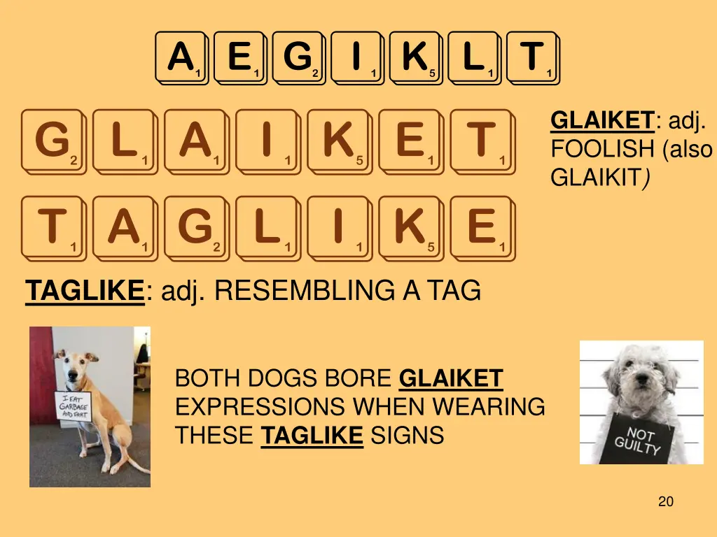 aegiklt glaiket taglike taglike adj resembling