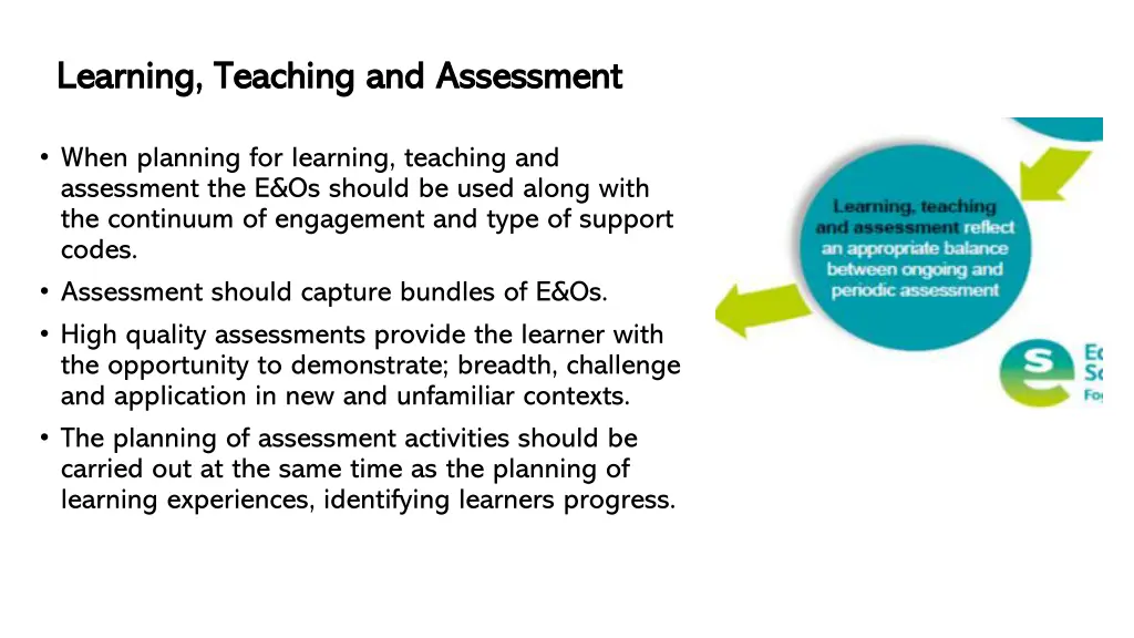learning teaching and assessment learning