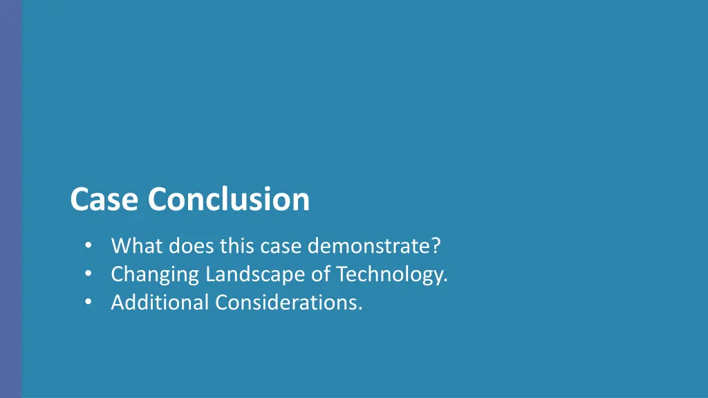 case conclusion