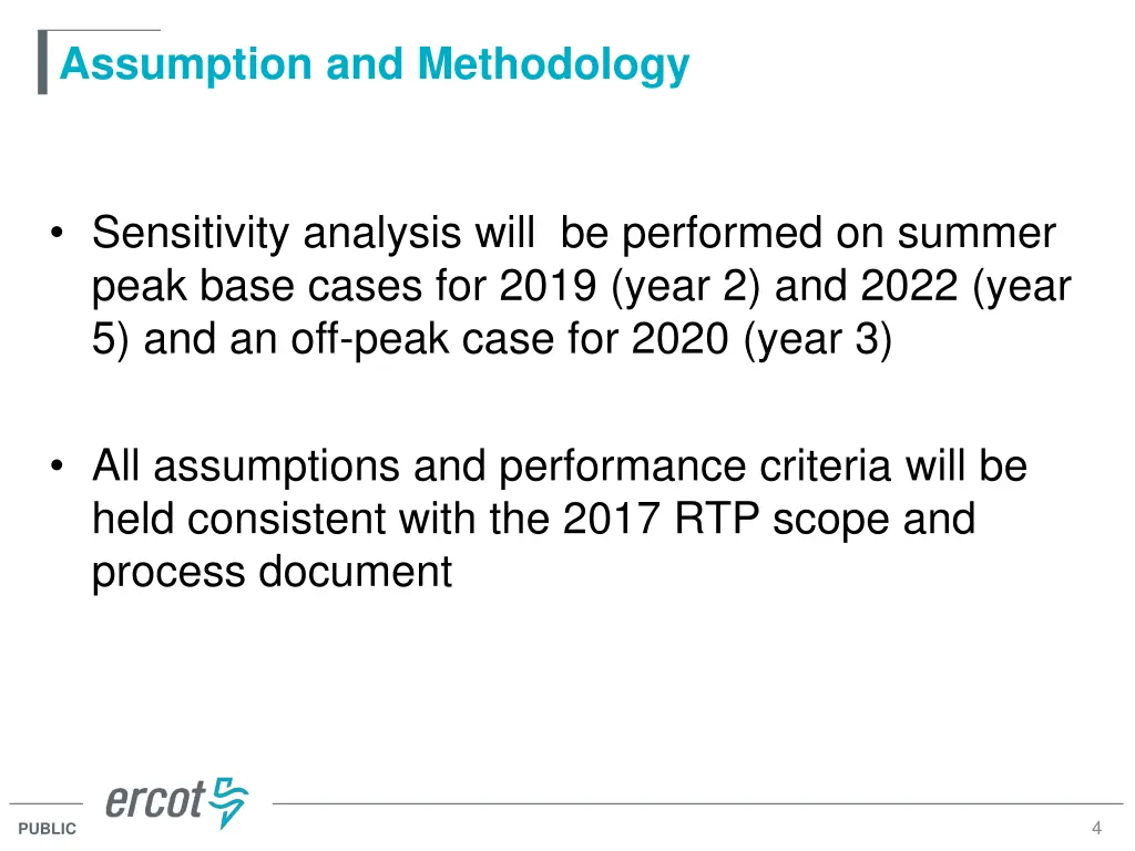 assumption and methodology