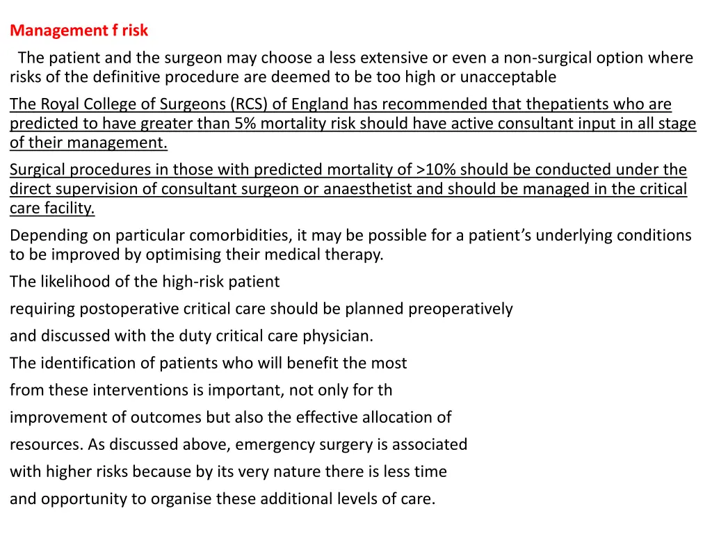 management f risk