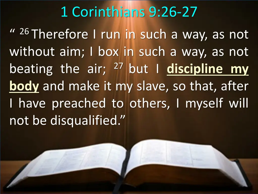 1 corinthians 9 26 27 26 therefore i run in such