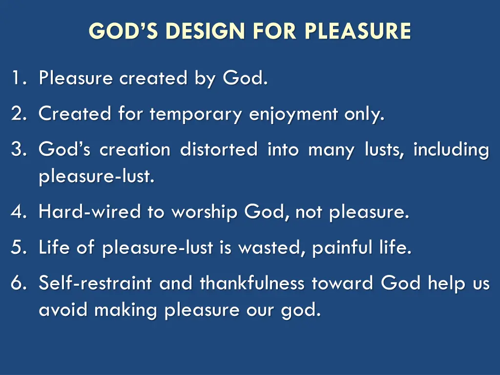 god s design for pleasure 2