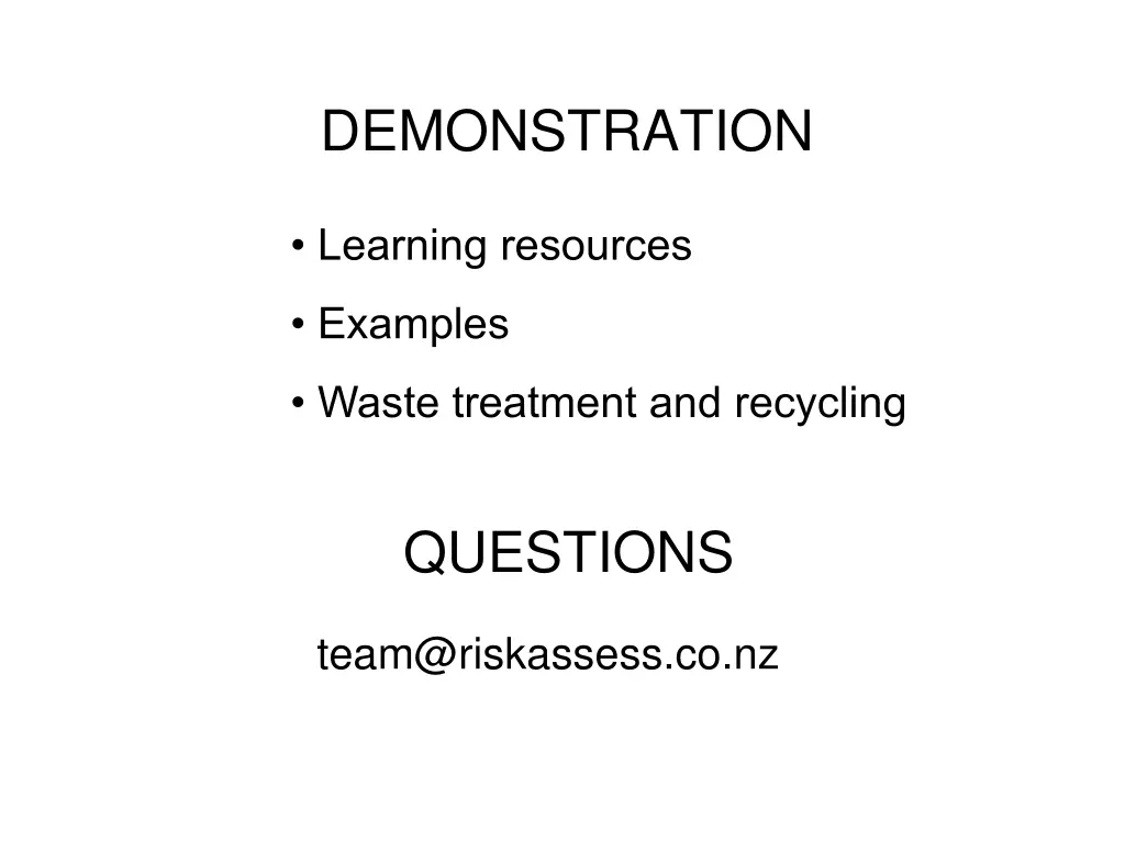 demonstration