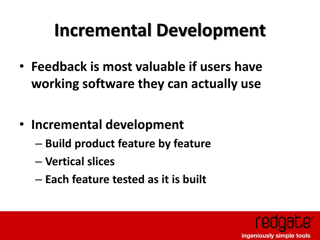 incremental development