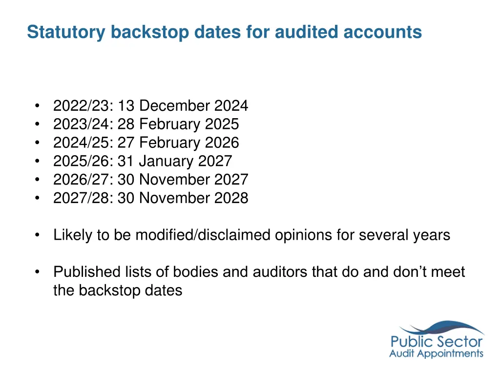 statutory backstop dates for audited accounts