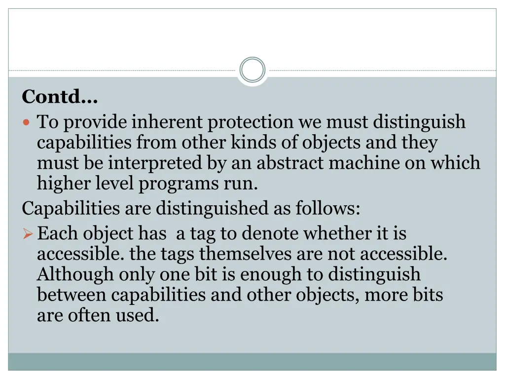 contd to provide inherent protection we must