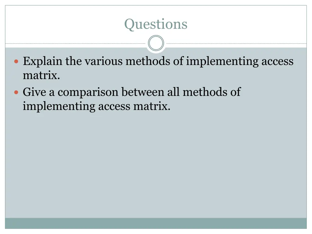 questions