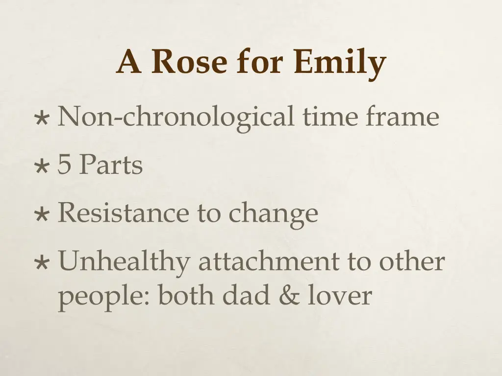 a rose for emily
