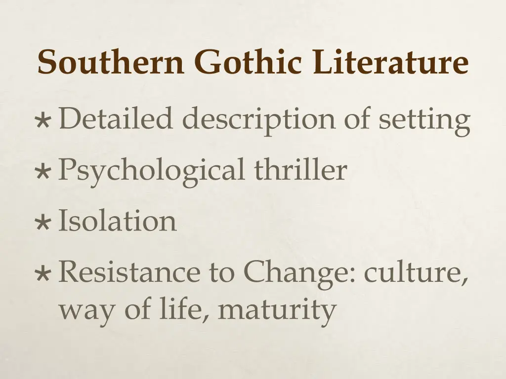 southern gothic literature