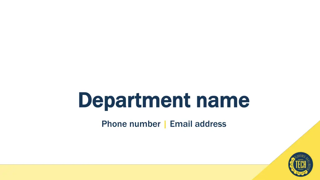 department name department name