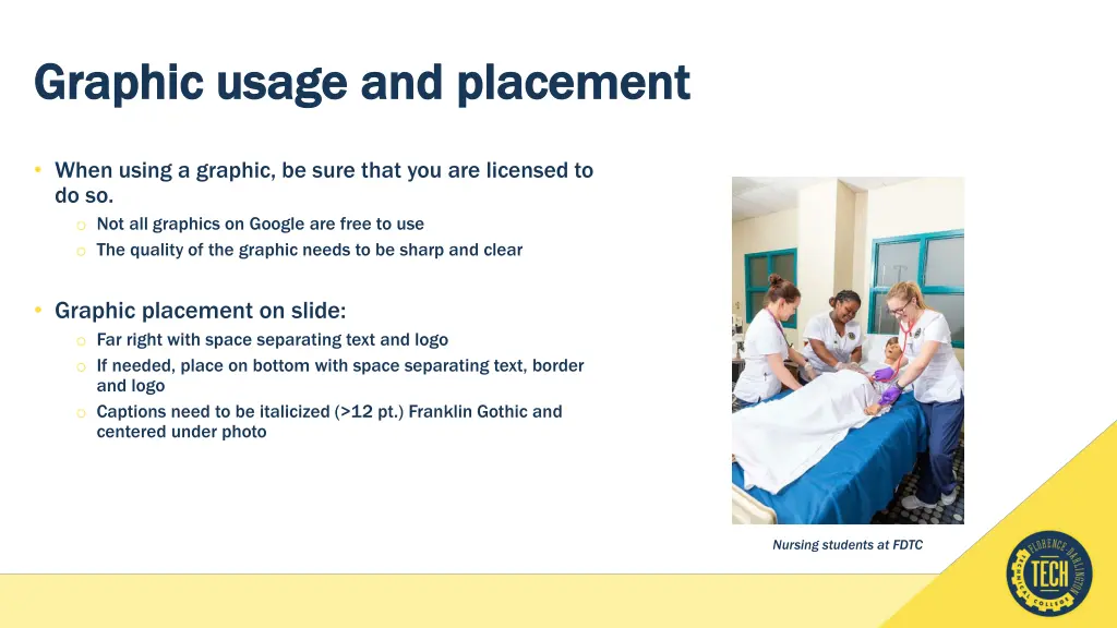 graphic usage and placement graphic usage