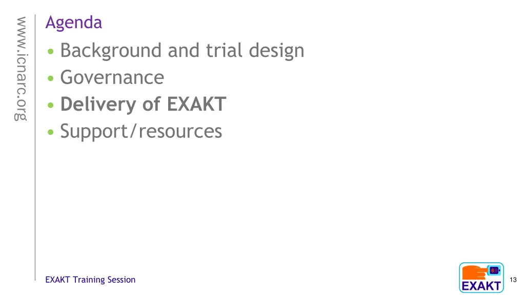 agenda background and trial design governance 1