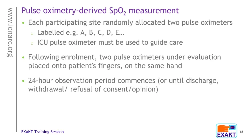 pulse oximetry derived spo 2 measurement each