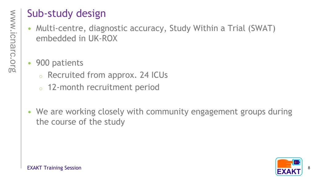 sub study design multi centre diagnostic accuracy