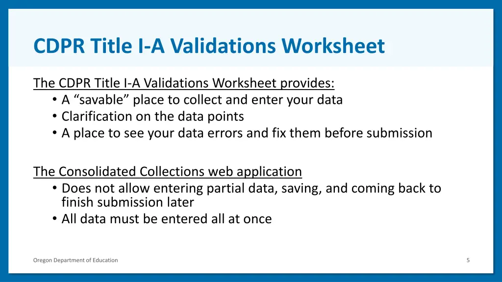 cdpr title i a validations worksheet