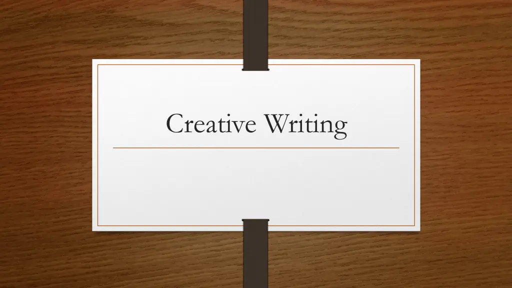 creative writing