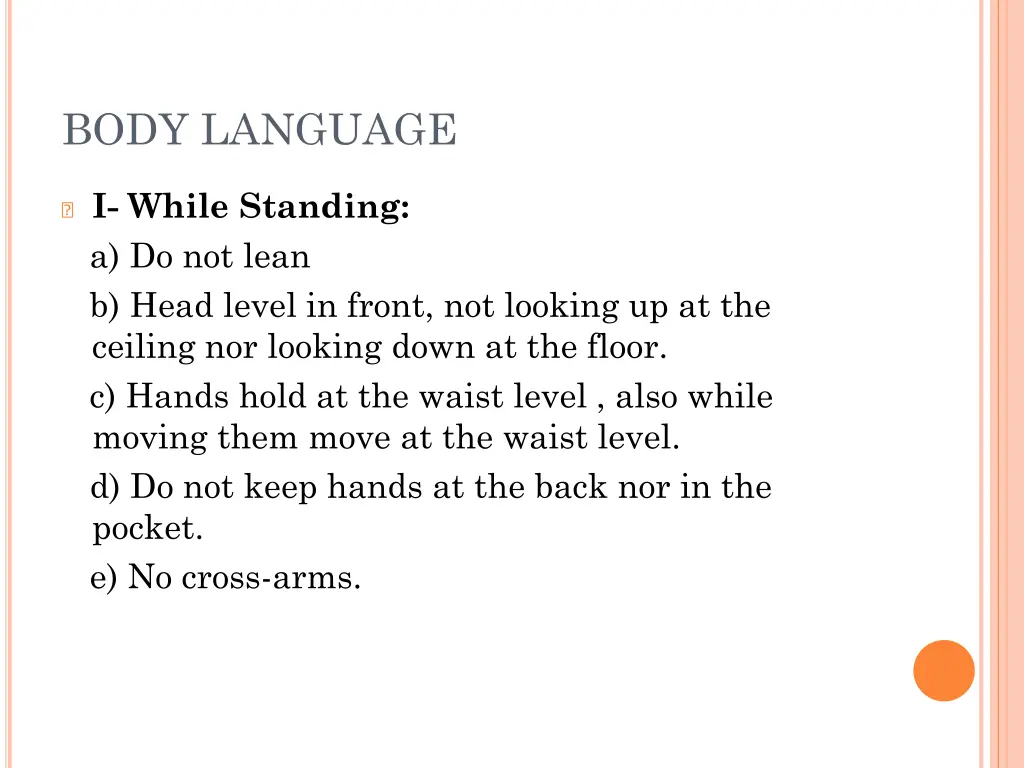body language
