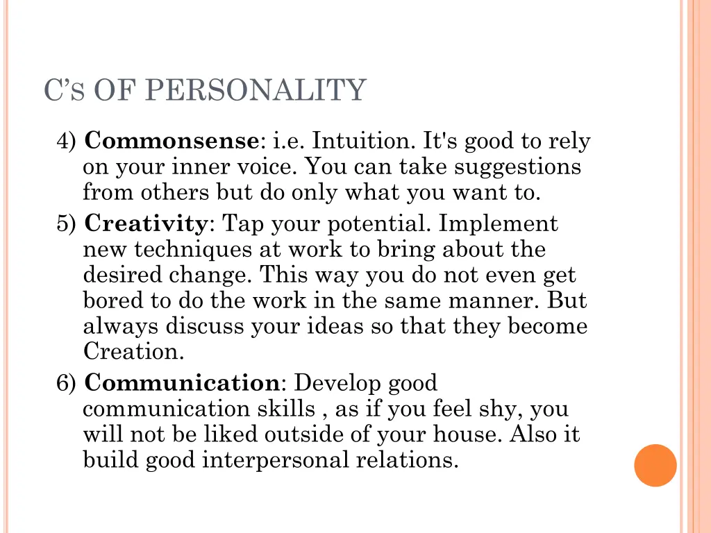 c s of personality 2