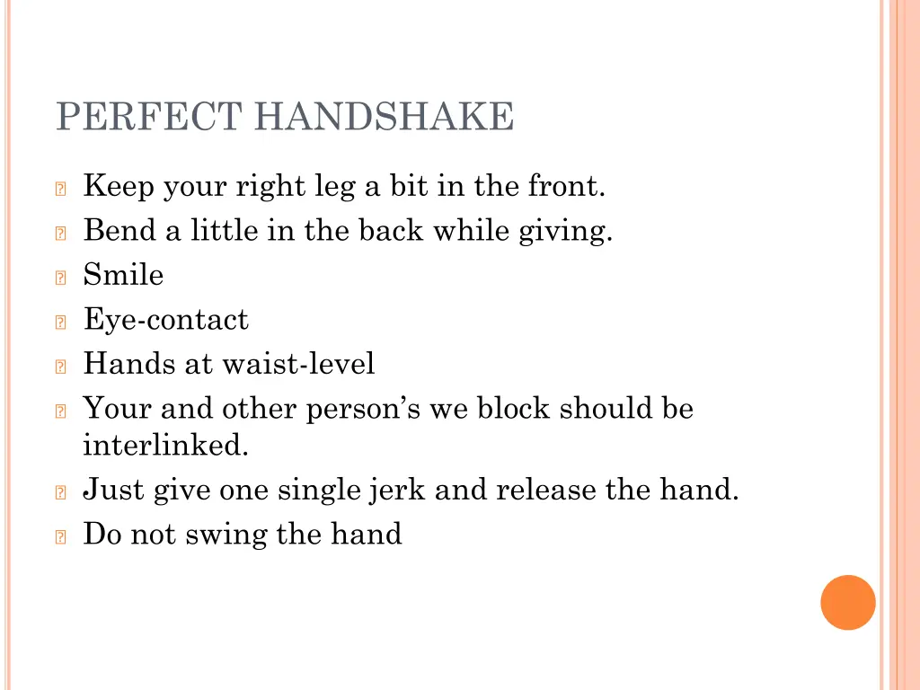 perfect handshake