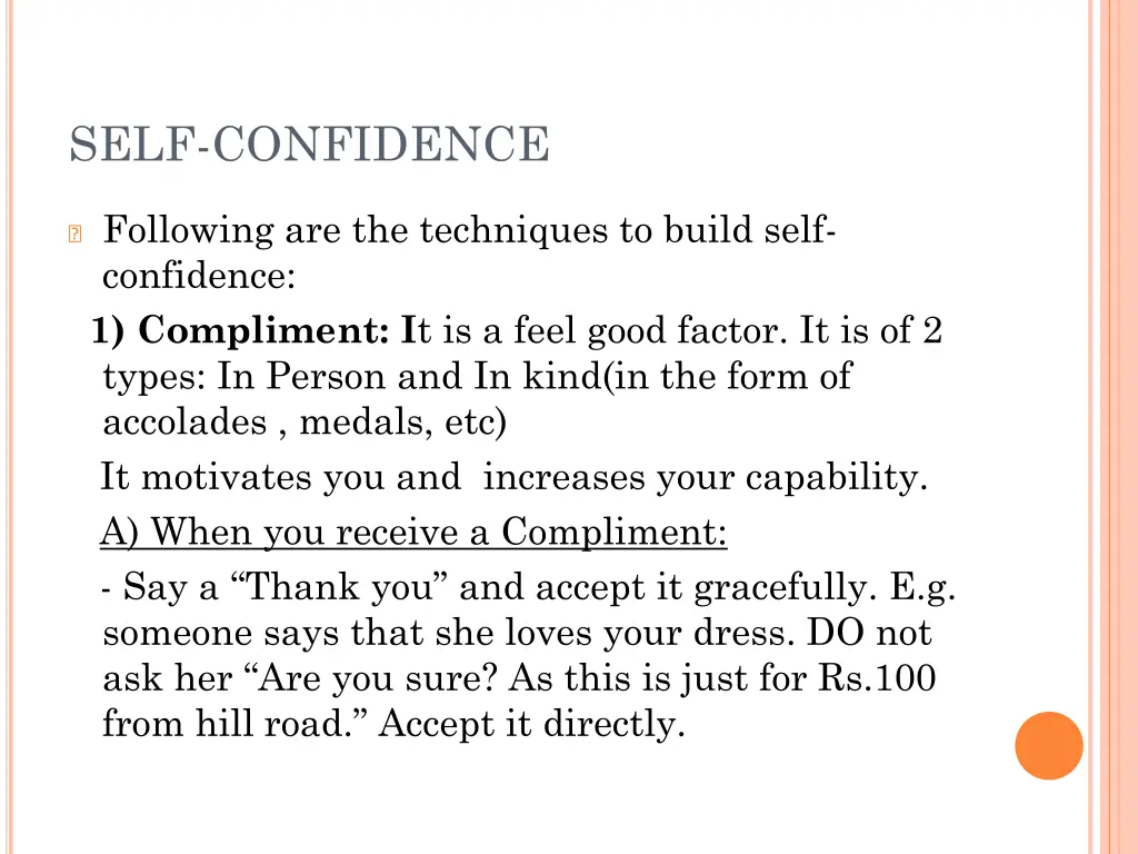 self confidence 1